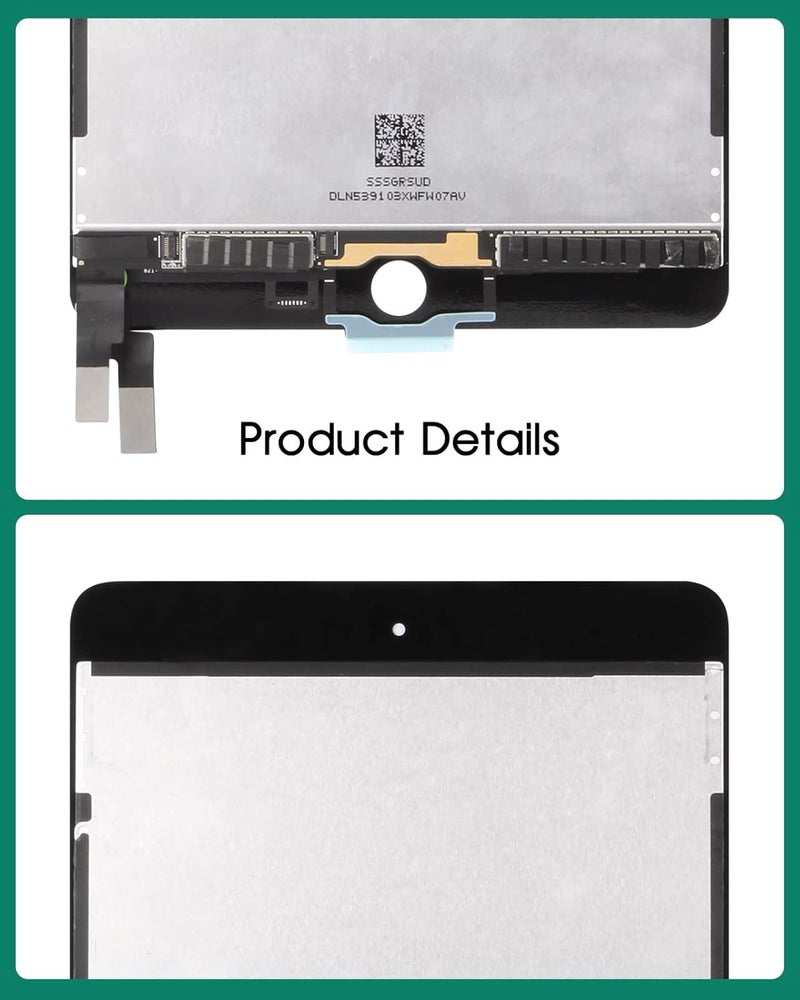 SRJTEK استبدال شاشة LCD لجهاز iPad mini 4 2015 لمجموعات إصلاح شاشة iPad mini 4 لأجزاء إصلاح شاشة اللمس A1538 A1550 باللون الأبيض 7.9" (بدون زر الصفحة الرئيسية) - Image 5